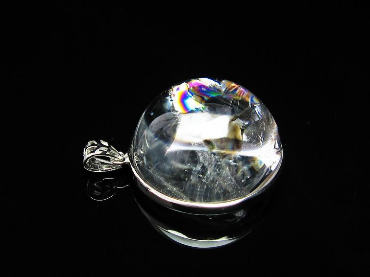 アイリスクォーツ ペンダント 虹入り 水晶 ペンダント 112-6090