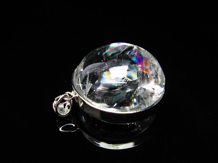 アイリスクォーツ ペンダント 虹入り 水晶 ペンダント 112-6100