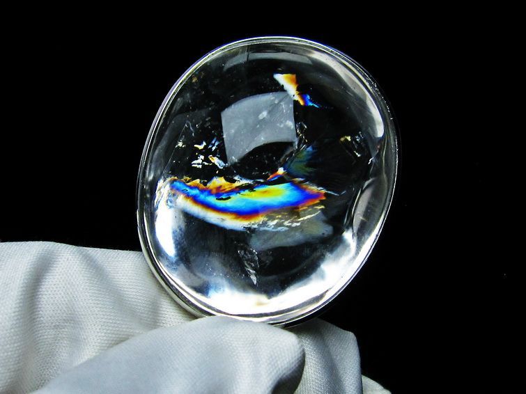 水晶 ペンダント 虹入り 一点物 112-8304