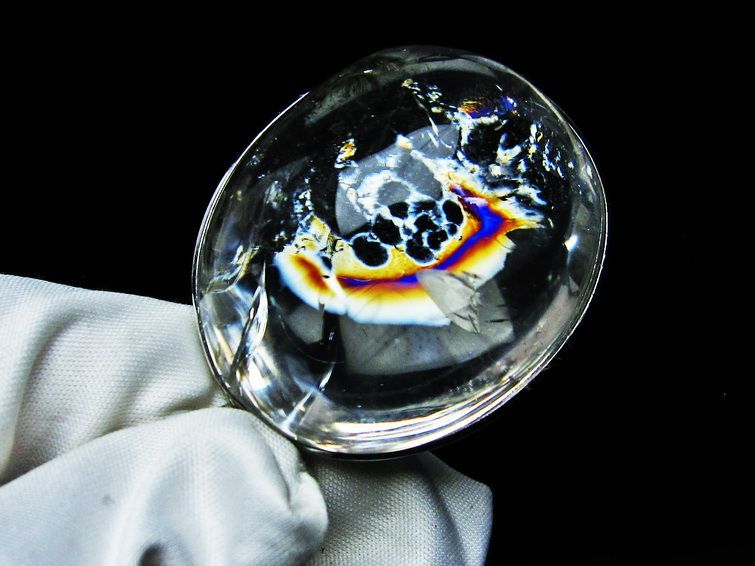 水晶 ペンダント 虹入り 一点物 112-8307