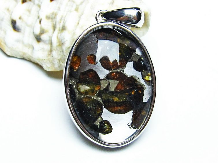 パラサイト隕石 ペンダント パワーストーン ペンダントトップ Pallasite Meteorite メンズ レディース アクセサリー 一点物 112-9003