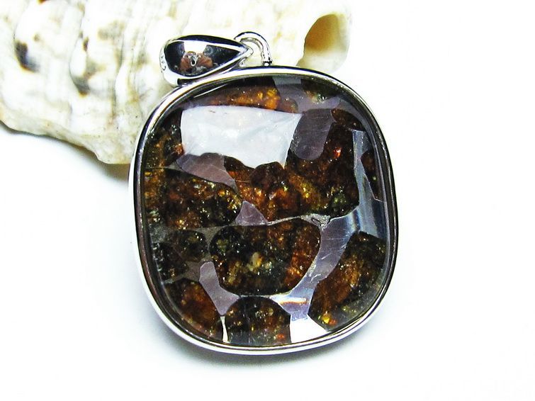パラサイト隕石 ペンダント パワーストーン ペンダントトップ Pallasite Meteorite メンズ レディース アクセサリー 一点物 112-9010