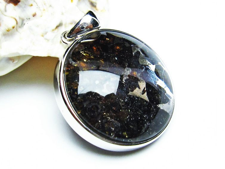 パラサイト隕石 ペンダント パワーストーン ペンダントトップ Pallasite Meteorite メンズ レディース アクセサリー 一点物 112-9115