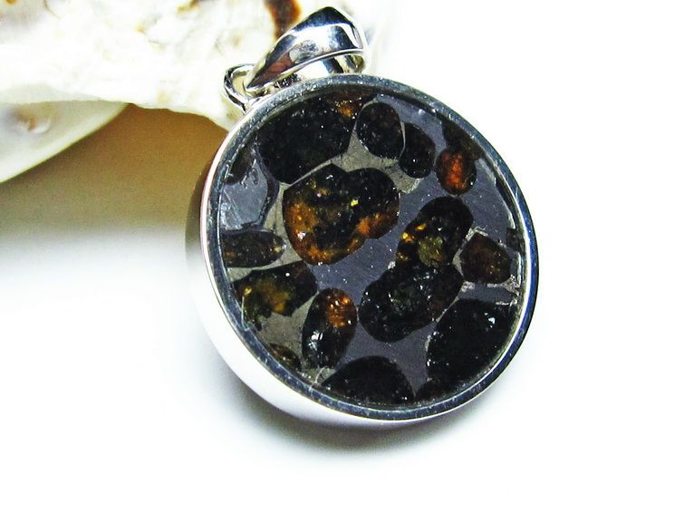 パラサイト隕石 ペンダント パワーストーン ペンダントトップ Pallasite Meteorite メンズ レディース アクセサリー 一点物 112-9150