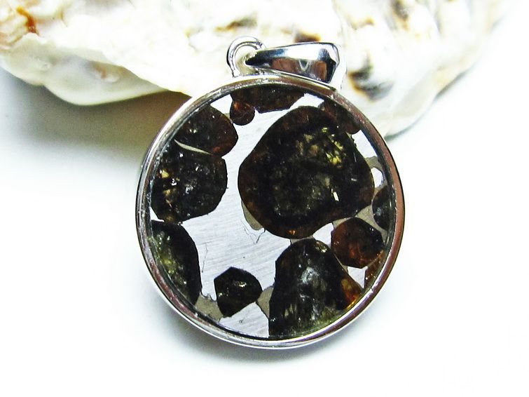 パラサイト隕石 ペンダント パワーストーン ペンダントトップ Pallasite Meteorite メンズ レディース アクセサリー 一点物 112-9157