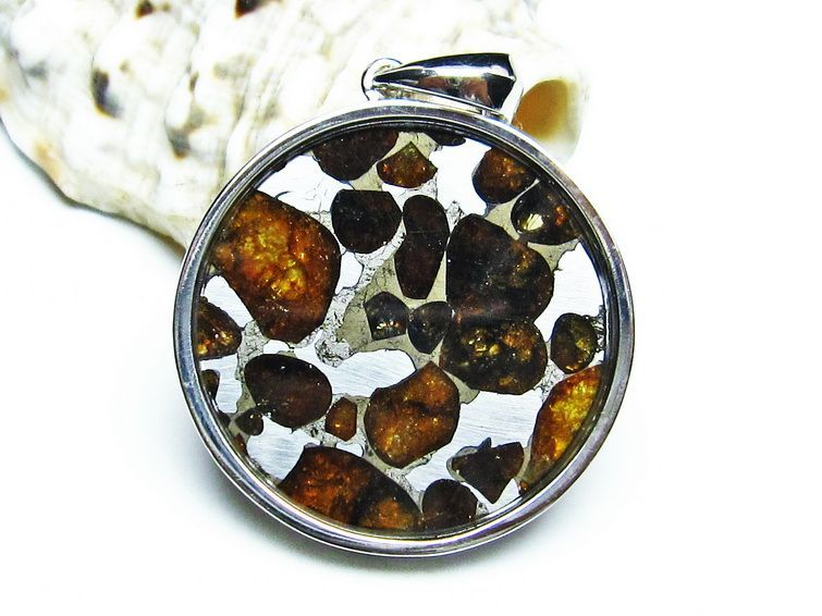 パラサイト隕石 ペンダント パワーストーン ペンダントトップ Pallasite Meteorite メンズ レディース アクセサリー 一点物 112-9175