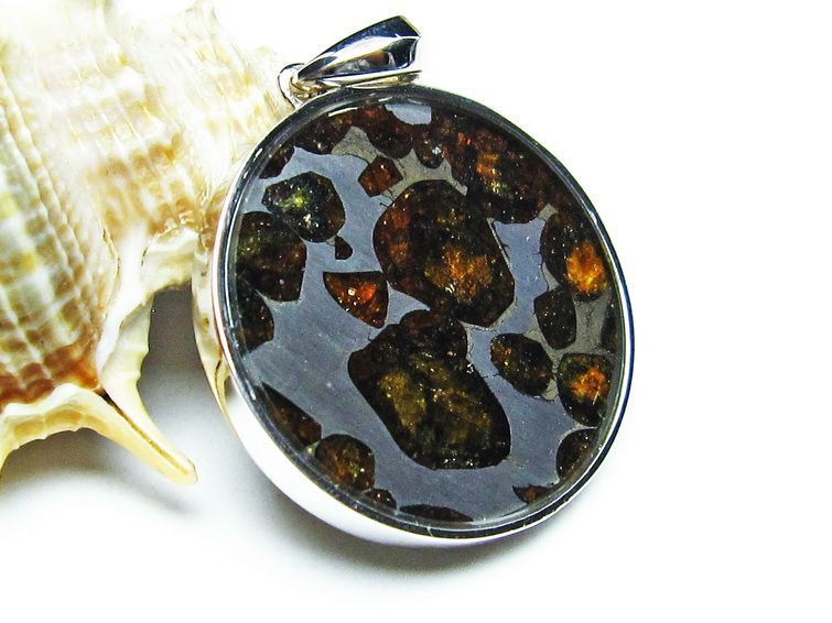 パラサイト隕石 ペンダント パワーストーン ペンダントトップ Pallasite Meteorite メンズ レディース アクセサリー 一点物 112-9260