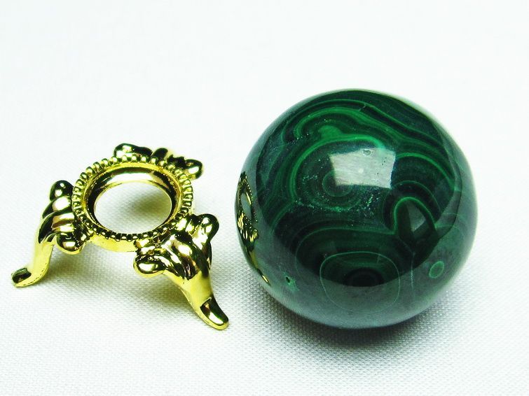 マラカイト 丸玉 スフィア 30mm 一点物 141-3528