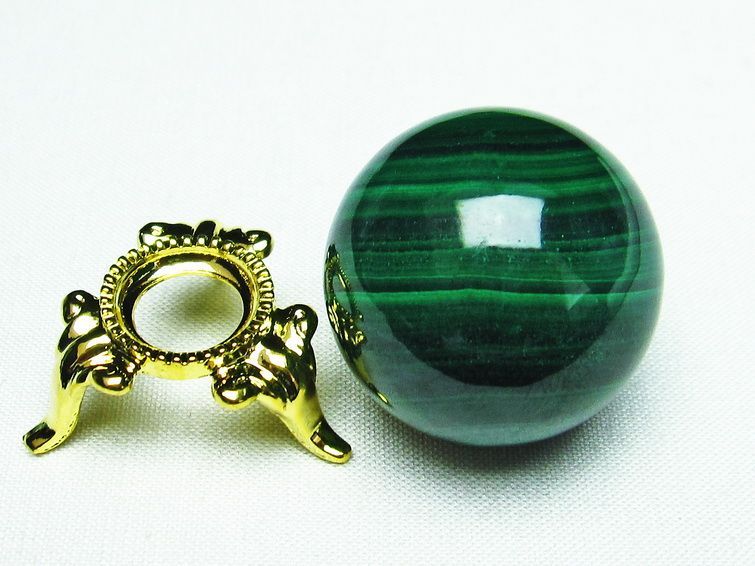 マラカイト 丸玉 スフィア 30mm 一点物 141-3533