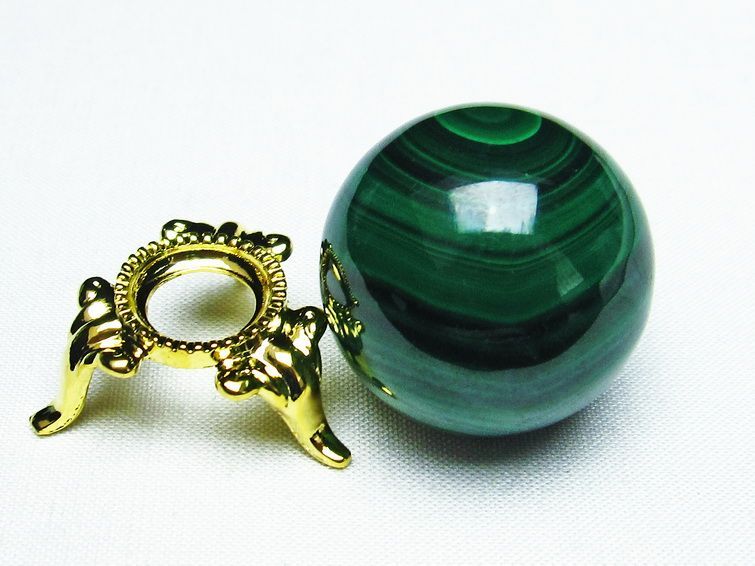 マラカイト 丸玉 スフィア 30mm 一点物 141-3537