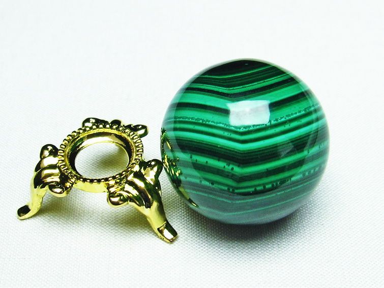 マラカイト 丸玉 スフィア 30mm 一点物 141-3541
