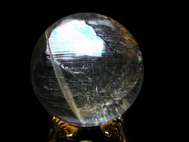 水晶 丸玉 スフィア 虹入り 25mm 一点物 141-4072