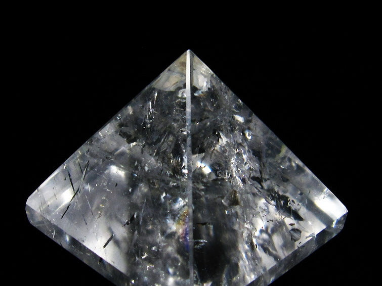 水晶 ピラミッド置物 虹入り 一点物 145-545