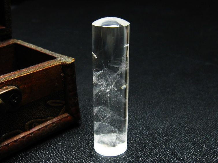 クリスタルクォーツ 印材 スーパーファントム 15mm 一点物 147-37