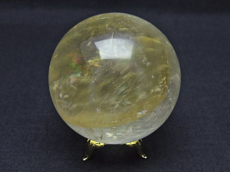 カルサイト 丸玉 スフィア 虹入り 64mm 一点物 151-1309