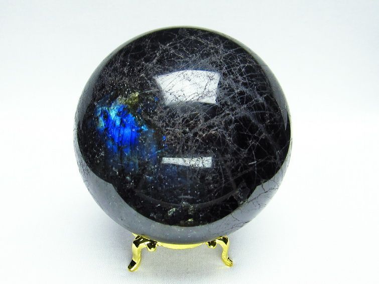 1.1Kg ラブラドライト 丸玉 スフィア 86mm 一点物 151-2913