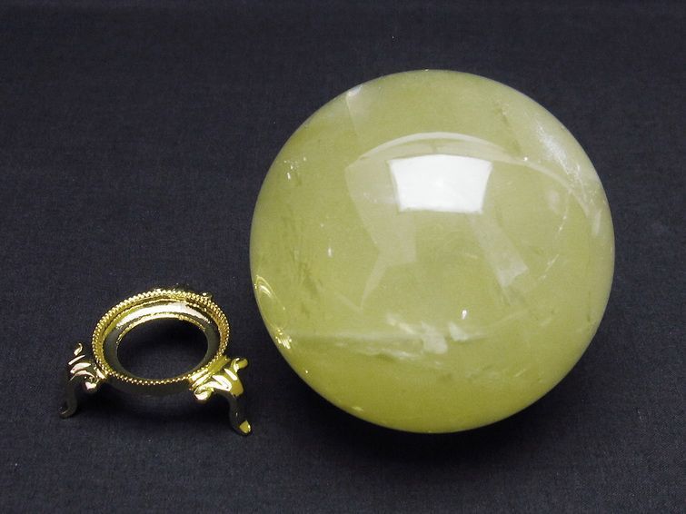 ミルキークォーツ 丸玉 77mm スフィア イエロー 一点物 151-4554