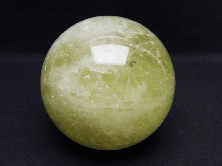 1.4Kg ミルキークォーツ 丸玉 101mm スフィア イエロー 一点物 151-4572