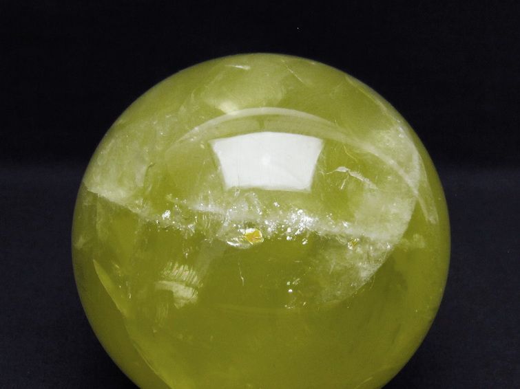 1.5Kg ミルキークォーツ 丸玉 105mm スフィア イエロー 一点物 151-4576