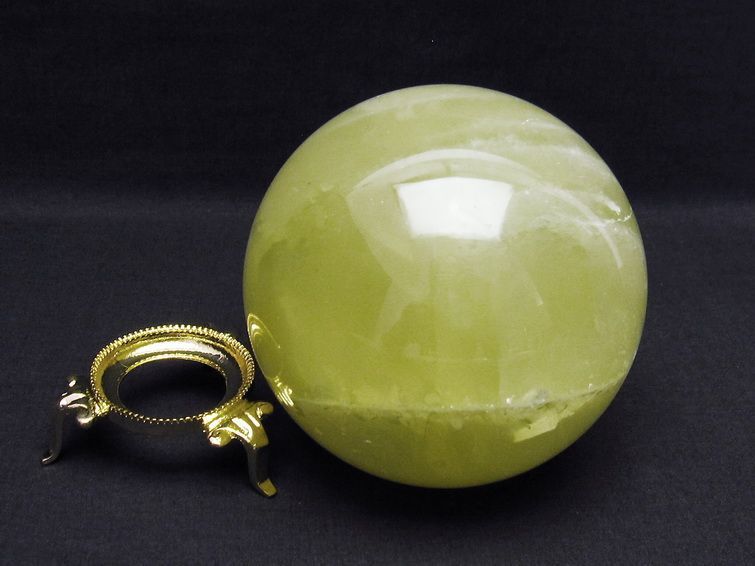 1.4Kg ミルキークォーツ 丸玉 100mm スフィア イエロー 一点物 151-4578