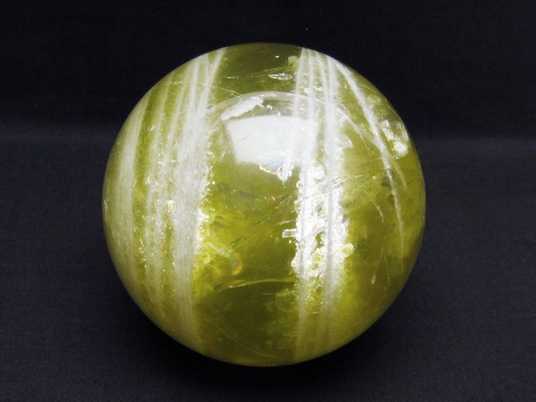 1.9Kg ミルキークォーツ 丸玉 112mm スフィア イエロー 一点物 151-4583