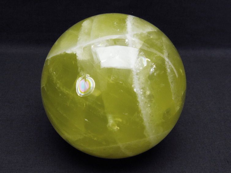 1.9Kg ミルキークォーツ 丸玉 112mm スフィア イエロー 一点物 151-4587