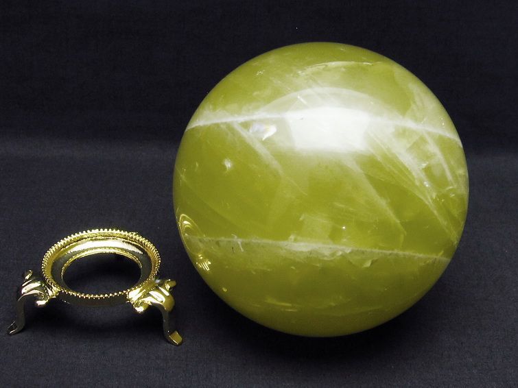 1.6Kg ミルキークォーツ 丸玉 100mm スフィア イエロー 一点物 151-4588