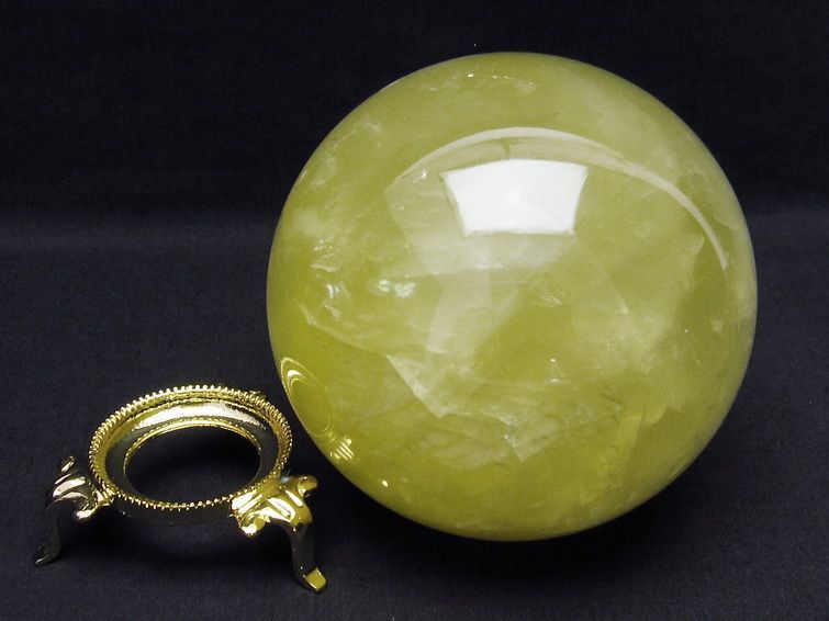 1.5Kg ミルキークォーツ 丸玉 102mm スフィア イエロー 一点物 151-4590