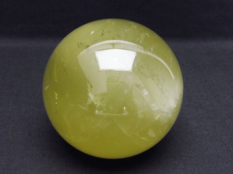 1Kg ミルキークォーツ 丸玉 90mm スフィア イエロー 一点物 151-4597