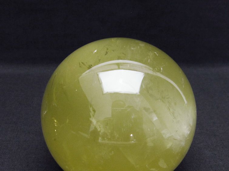 1Kg ミルキークォーツ 丸玉 90mm スフィア イエロー 一点物 151-4597