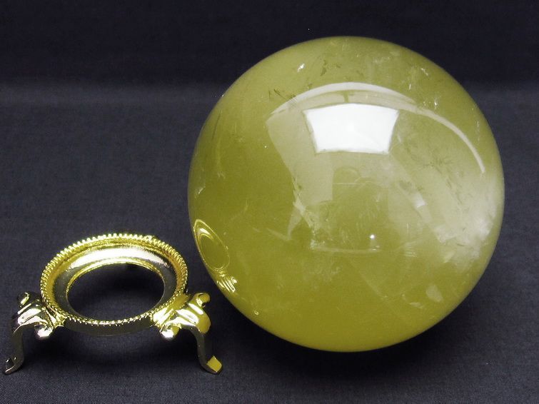 1Kg ミルキークォーツ 丸玉 90mm スフィア イエロー 一点物 151-4597