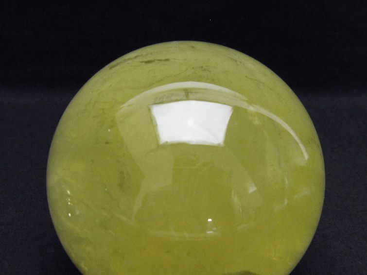 1.2Kg ミルキークォーツ 丸玉 虹入り 95mm スフィア イエロー 一点物 151-4599