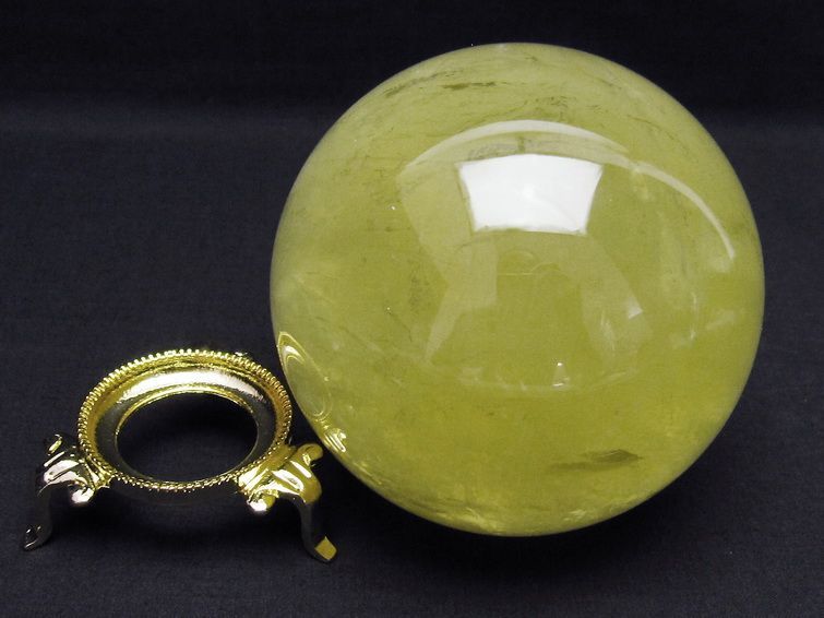 1.2Kg ミルキークォーツ 丸玉 虹入り 95mm スフィア イエロー 一点物 151-4599