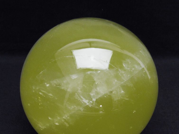 1.4Kg ミルキークォーツ 丸玉 虹入り 101mm スフィア イエロー 一点物 151-4604