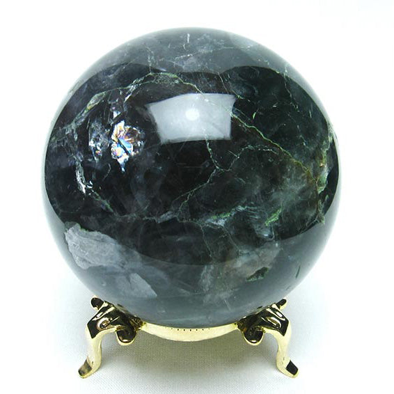 フローライトスフィア10点 高品質]ディープブルーフローライト丸玉/スフィア（直径54.4mm