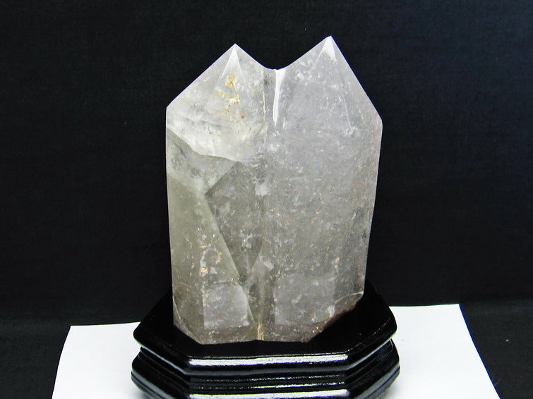 1.5Kg 水晶 六角柱 ダブルポイント 台座付属 一点物 152-1375