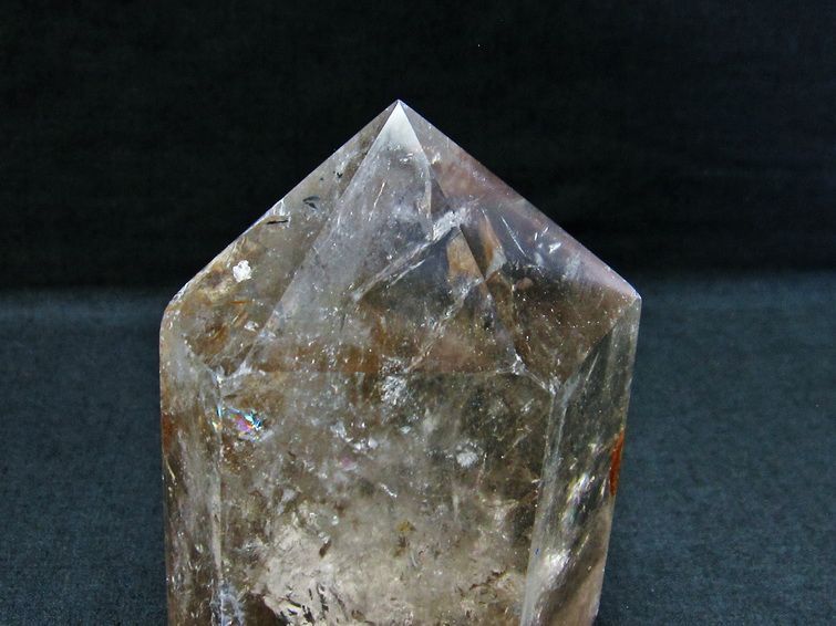 スモーキークォーツ 六角柱 煙水晶 虹入り 一点物 152-1788