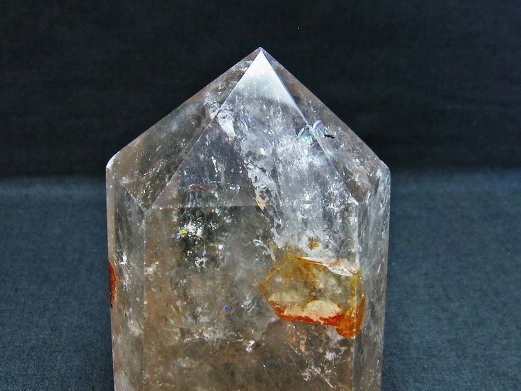 スモーキークォーツ 六角柱 煙水晶 虹入り 一点物 152-1788