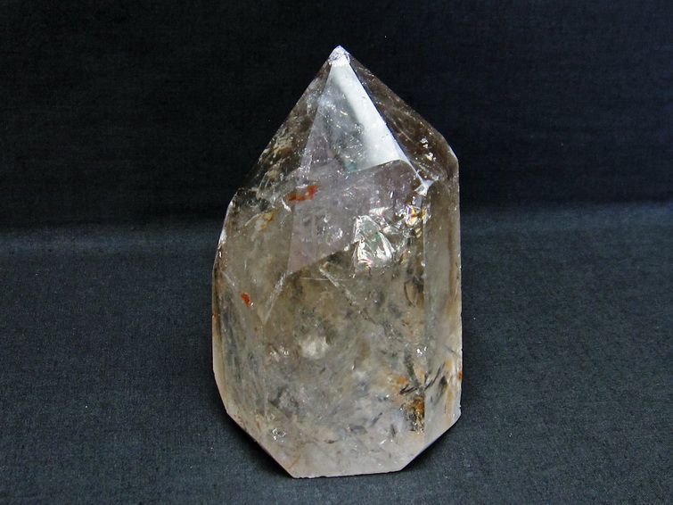 スモーキークォーツ 六角柱 煙水晶 虹入り 152-1795