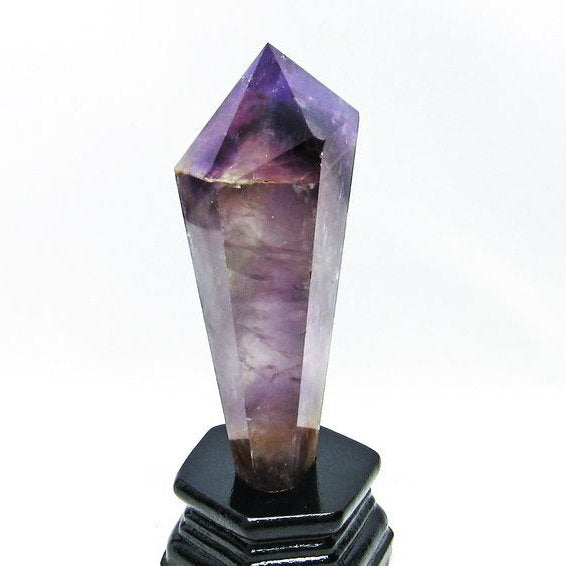 アメジスト 六角柱 アメシスト ポイント 置物 原石 虹入り ファントム