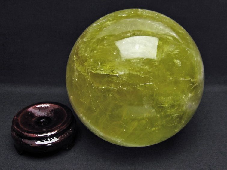 5.5Kg シトリン 丸玉 スフィア 158mm 一点物 161-427