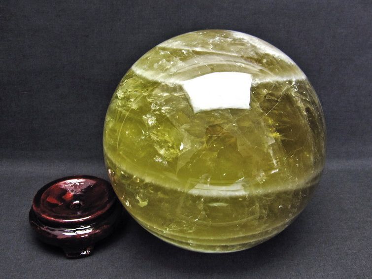 6.6Kg シトリン 丸玉 スフィア 168mm 一点物 161-436