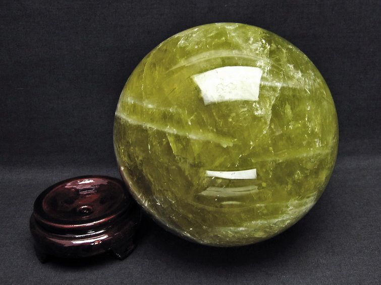 4.6Kg シトリン 丸玉 スフィア 149mm 一点物 161-444