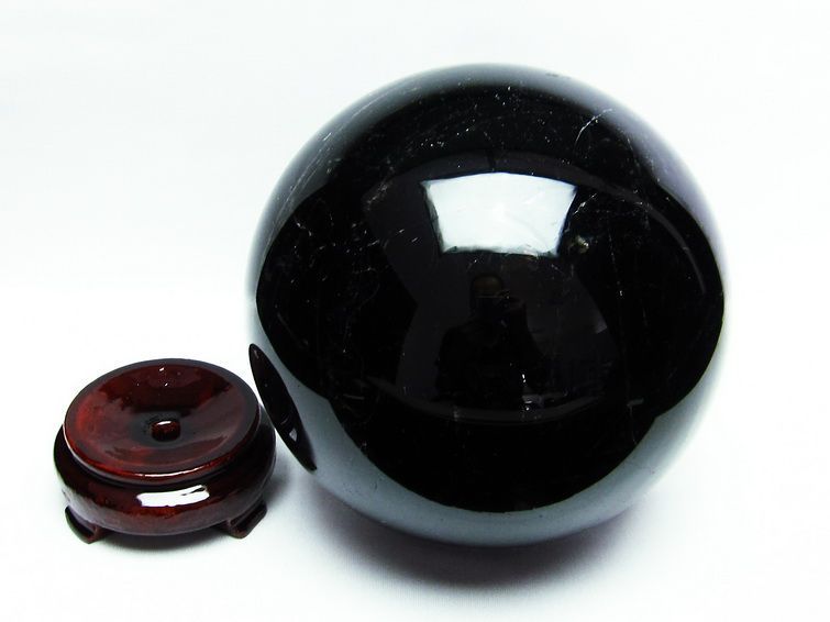 5.9Kg モリオン 黒水晶 丸玉 スフィア 160mm 一点物 161-634