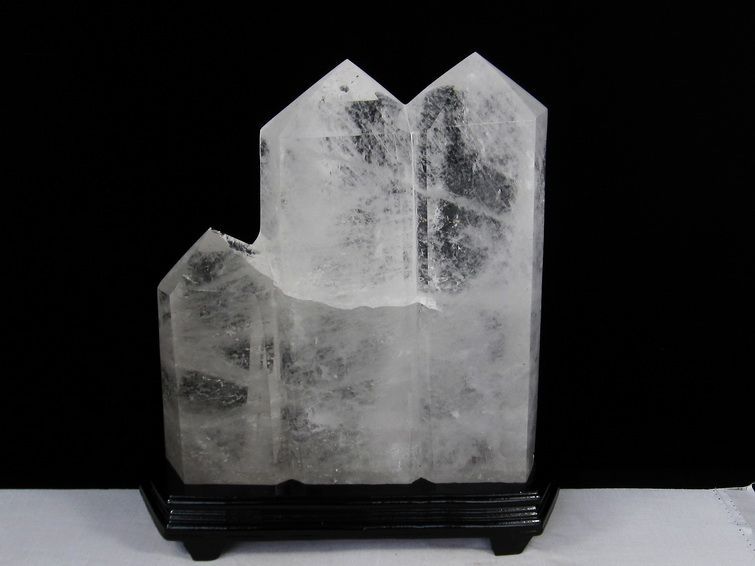 14.7Kg 水晶 六角柱 ダブルポイント 台座付属 一点物 162-154
