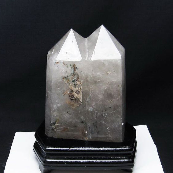 六角柱　　　水晶 3.7Kg 水晶 六角柱 ダブルポイント 台座付属 一点物 162-234 – 天然石