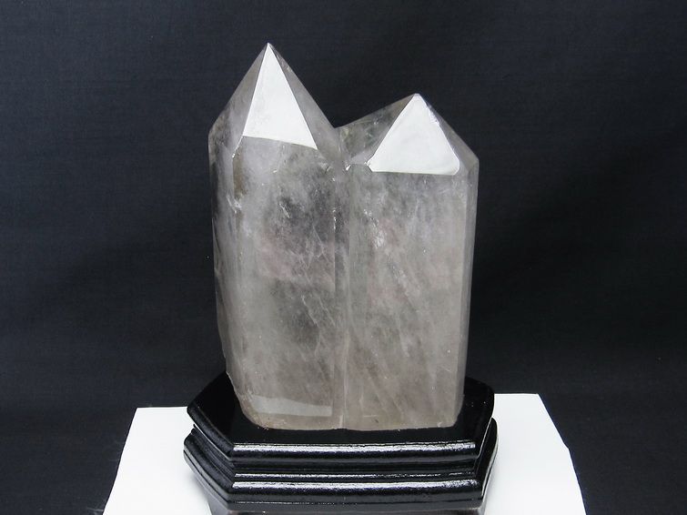 3.3Kg 水晶 六角柱 ダブルポイント 台座付属 一点物 162-238