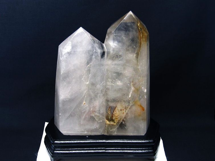 6Kg 水晶 六角柱 ダブルポイント 台座付属 一点物 162-280