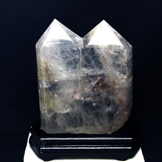 7Kg 水晶 六角柱 ダブルポイント 台座付属 一点物 162-281 [sold out