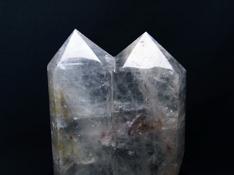 7Kg 水晶 六角柱 ダブルポイント 台座付属 一点物 162-281